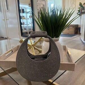 STAUD Silver Goodnight Moon Bag